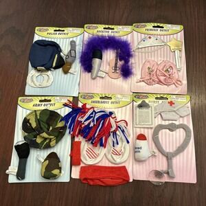 Lot Fun Bunch Buddies (6) Six Different Outfits for 12" Plush Stuffed Teddy Bear